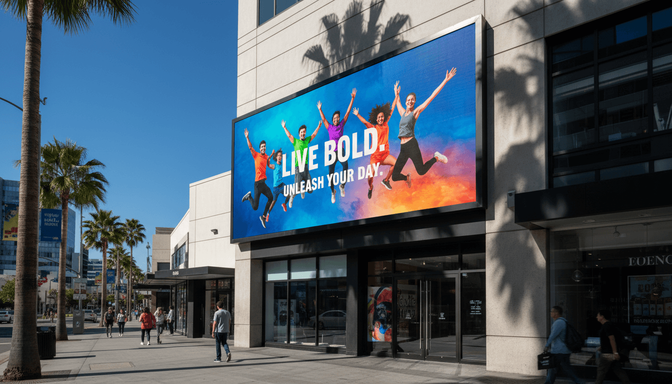 High-Visibility Daylight Performance - Bright LED Billboard in Sunlight