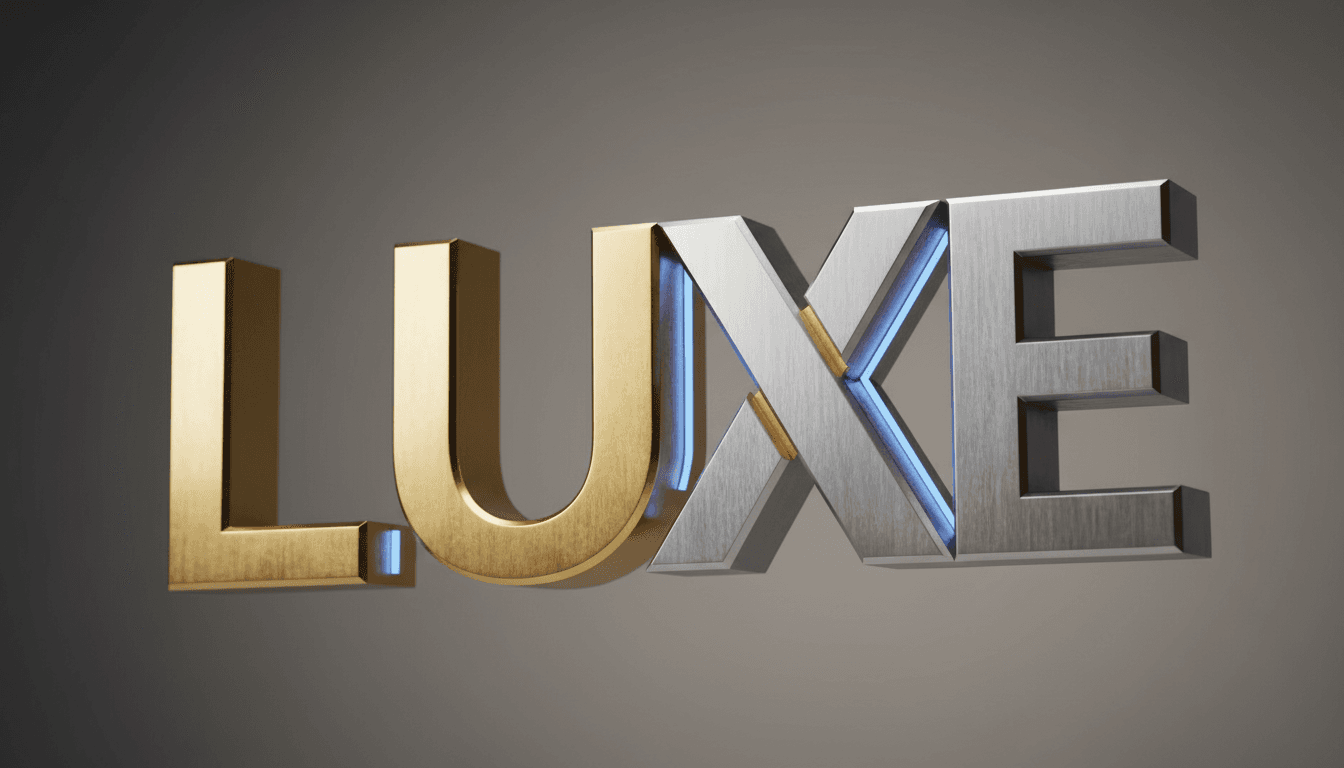 Luxury titanium and brass letters showcasing premium metallic finish