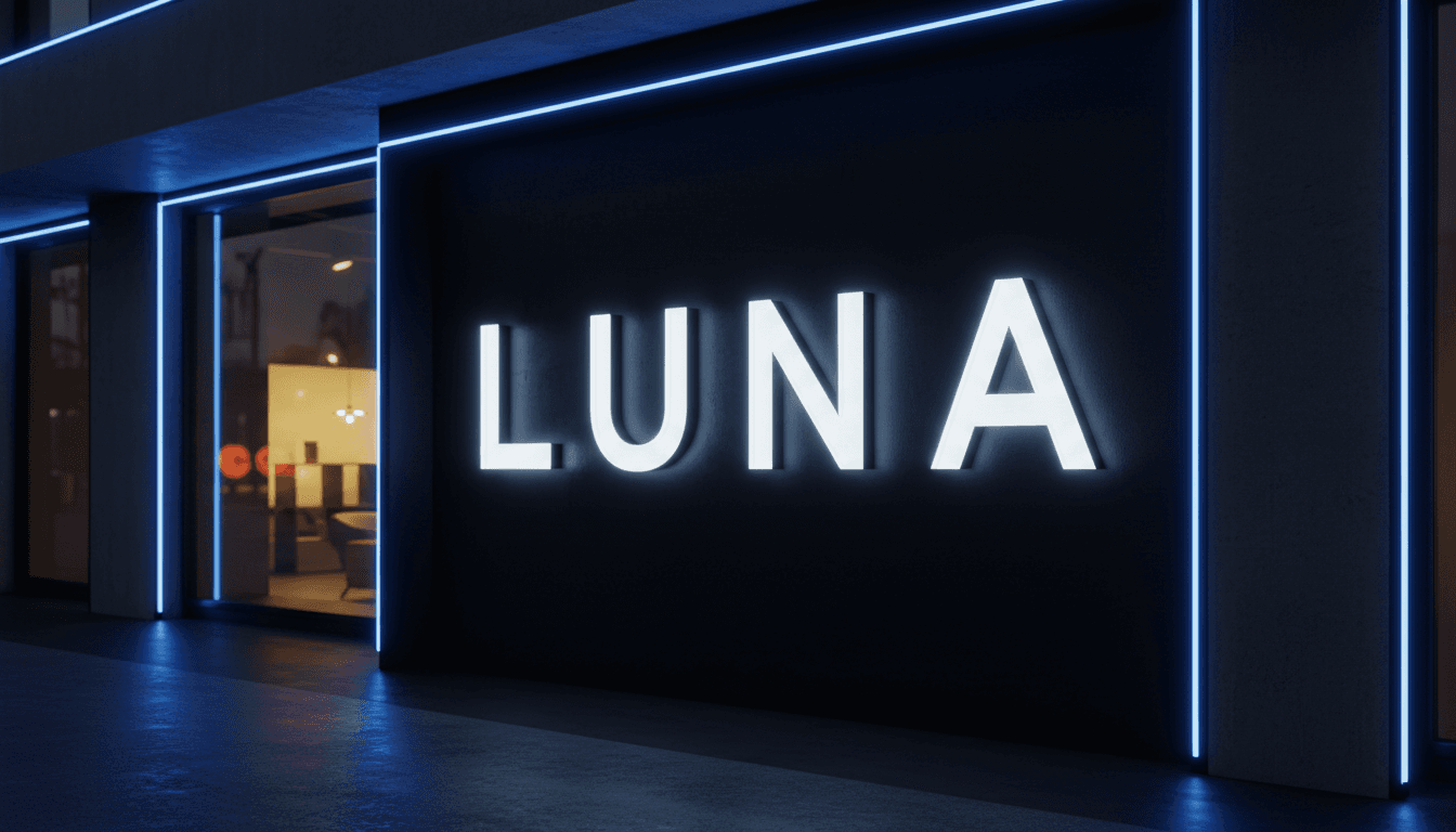 3D acrylic channel letters mounted on storefront with interior LED lighting