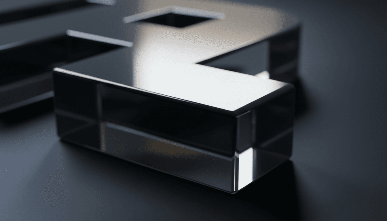 Close-up detail of liquid acrylic letter showing 3D finish quality