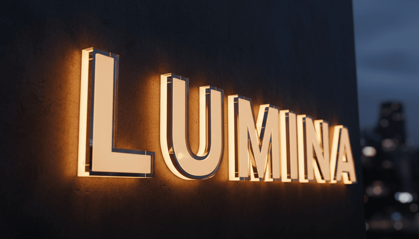 3D acrylic channel letters with internal LED lighting