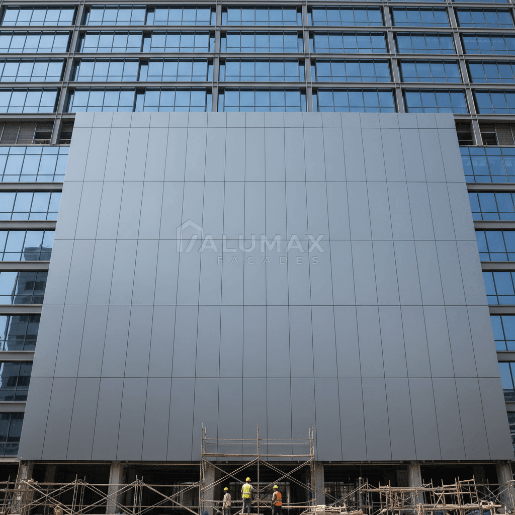 ACP elevation transformation on building exterior