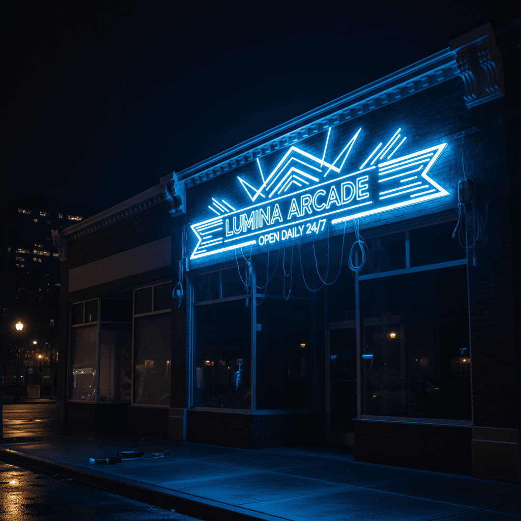 Completed LED sign maintenance showing full operational brightness