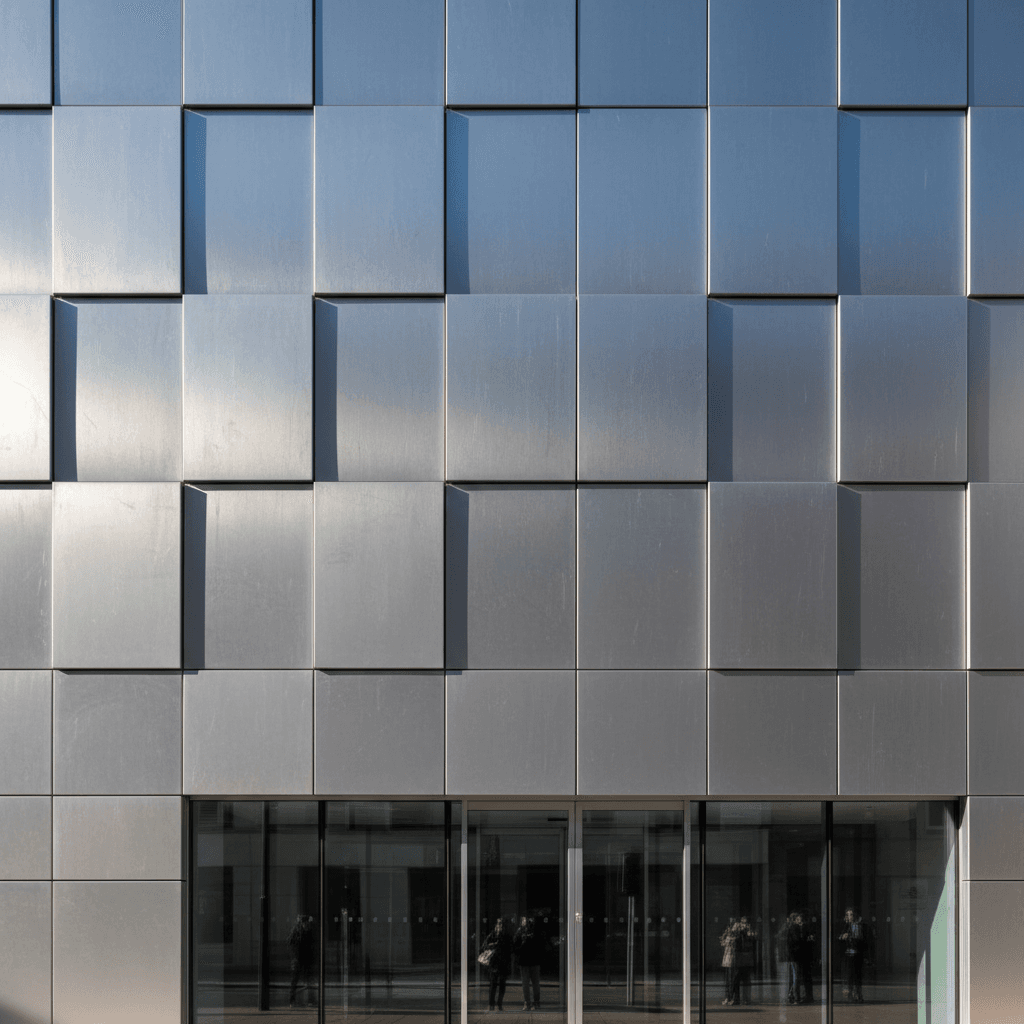 ACP aluminum composite panel elevation work on building exterior