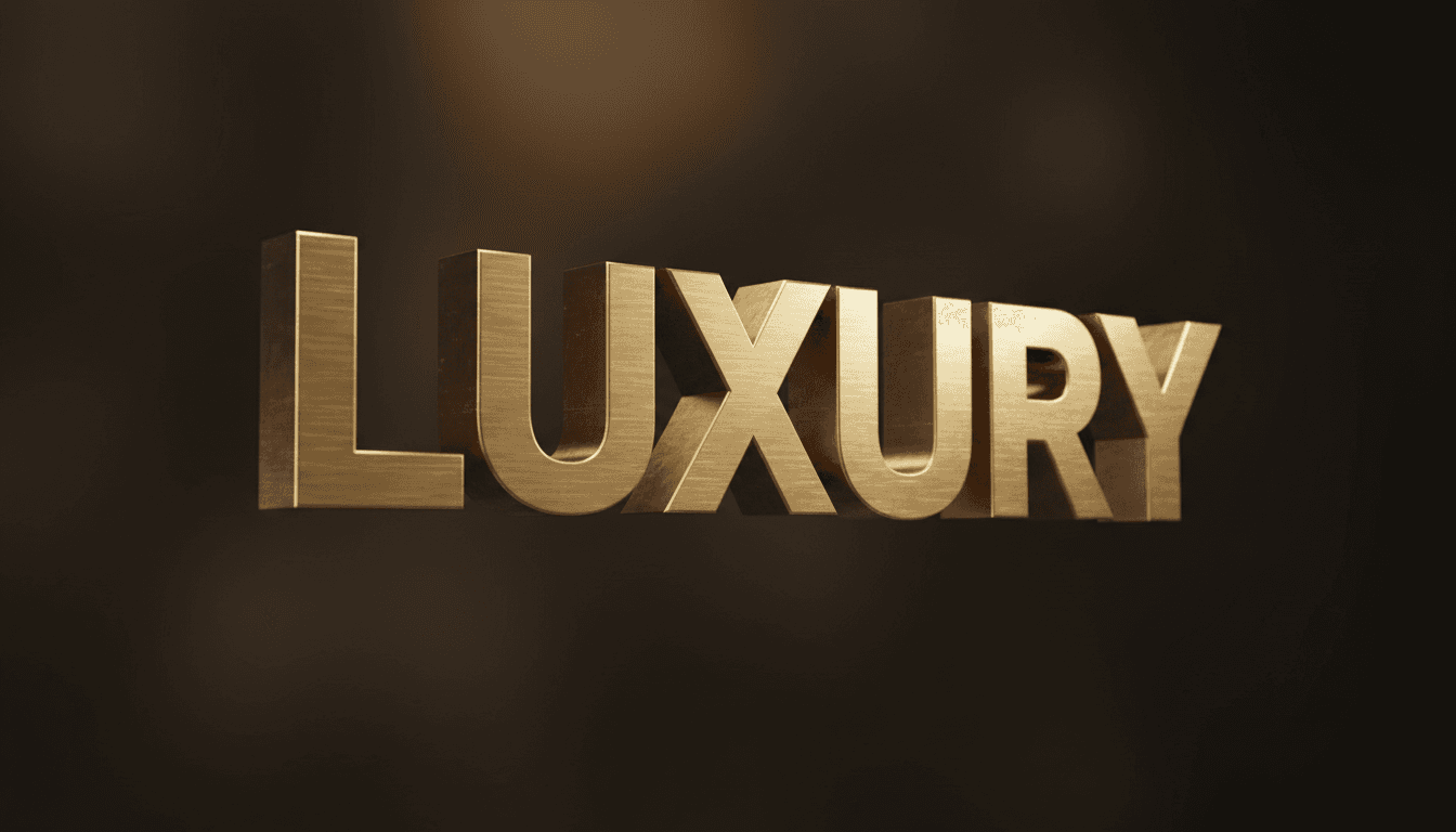 Premium brass letters showing sophisticated finish and dimensional detail