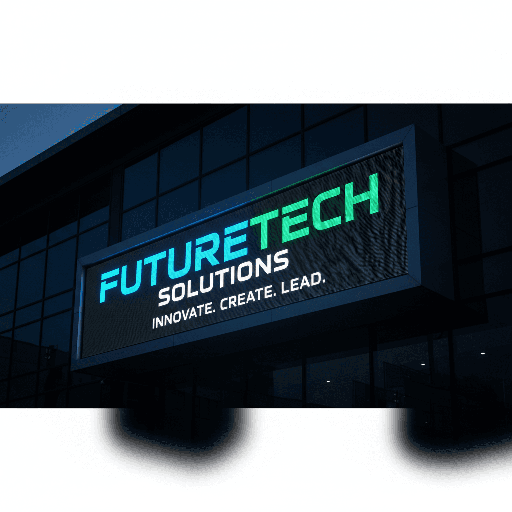 Large LED flex board backlit installation on storefront